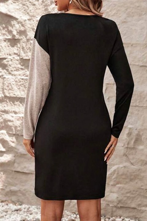 Фустан BEANEHA, Боја: беж со црна, IVET.MK - Твојата онлајн продавница