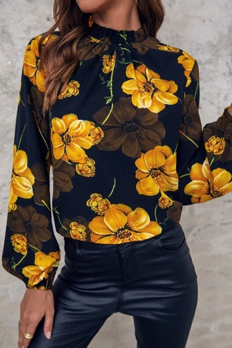 Женска блуза ANHELA, Боја: црна и жолта, IVET.MK - Твојата онлајн продавница
