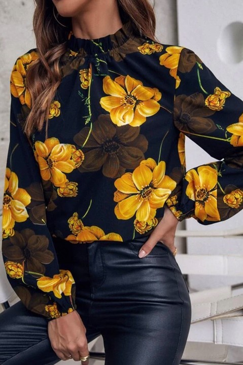 Женска блуза ANHELA, Боја: црна и жолта, IVET.MK - Твојата онлајн продавница