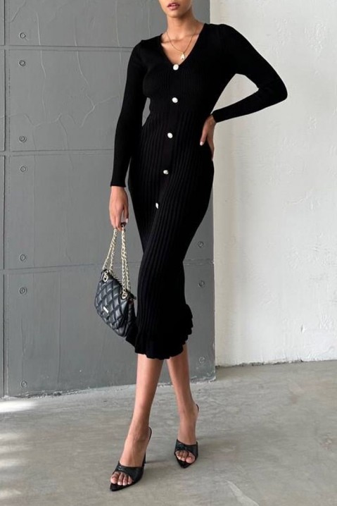 Фустан GRACIENA BLACK, Боја: црна, IVET.MK - Твојата онлајн продавница