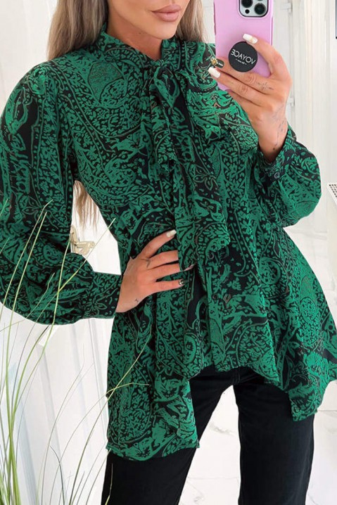 Женска блуза FERILANA, Боја: зелена со црна, IVET.MK - Твојата онлајн продавница
