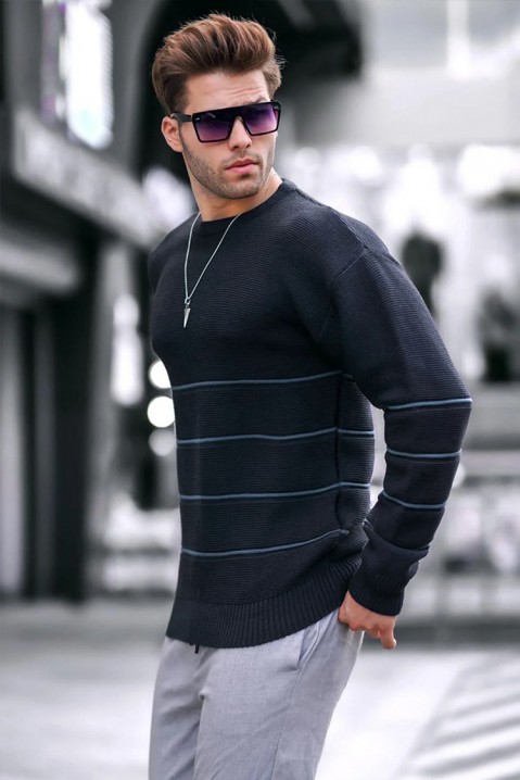 Машки џемпер FABIOLO NAVY, Боја: темносина, IVET.MK - Твојата онлајн продавница