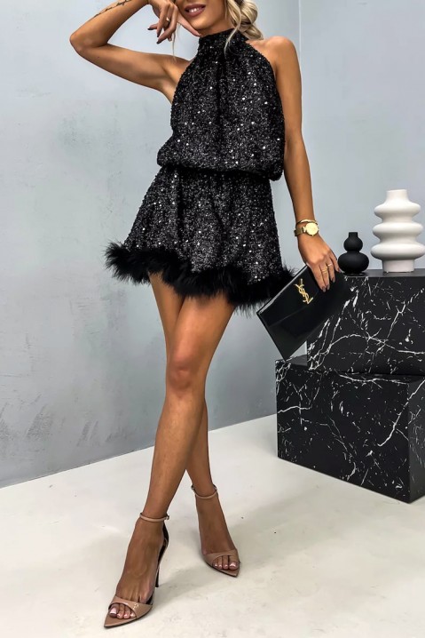 Фустан DENSITA, Боја: црна, IVET.MK - Твојата онлајн продавница