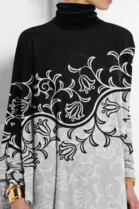 Женска блуза FORMENALA, Боја: црна со сива, IVET.MK - Твојата онлајн продавница