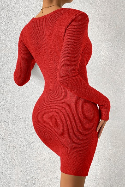Фустан BELFIRA RED, Боја: црвена, IVET.MK - Твојата онлајн продавница