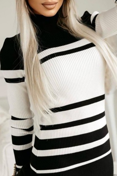 Фустан LERISALA, Боја: црна и бела, IVET.MK - Твојата онлајн продавница