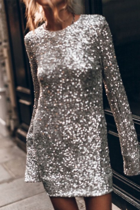 Фустан RALONHA, Боја: сребрена, IVET.MK - Твојата онлајн продавница