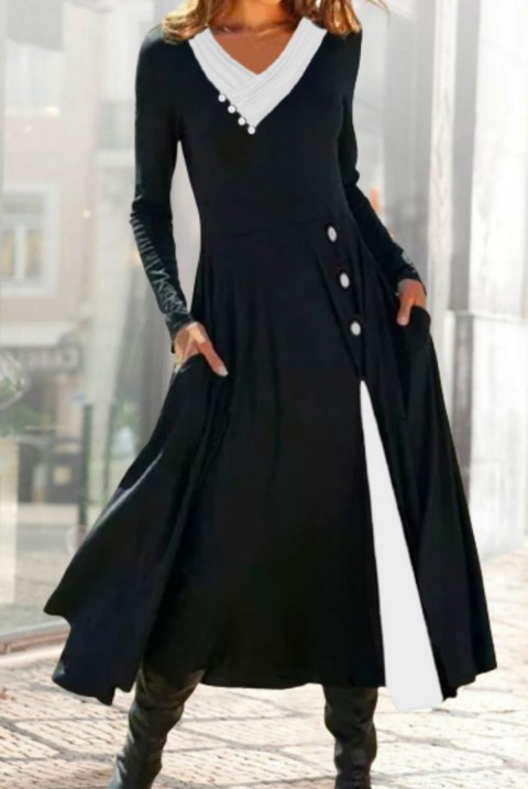 Фустан FAXALA, Боја: црна, IVET.MK - Твојата онлајн продавница