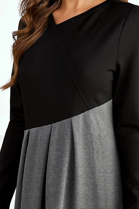Фустан SOBRELSA, Боја: црна со сива, IVET.MK - Твојата онлајн продавница