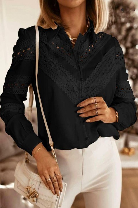 Женска кошула MERFELDA, Боја: црна, IVET.MK - Твојата онлајн продавница