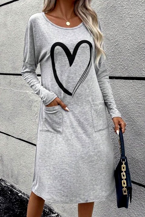 Фустан SPORTESA, Боја: сива, IVET.MK - Твојата онлајн продавница
