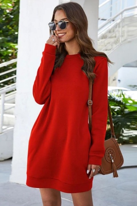 Фустан KAIDERA RED, Боја: црвена, IVET.MK - Твојата онлајн продавница