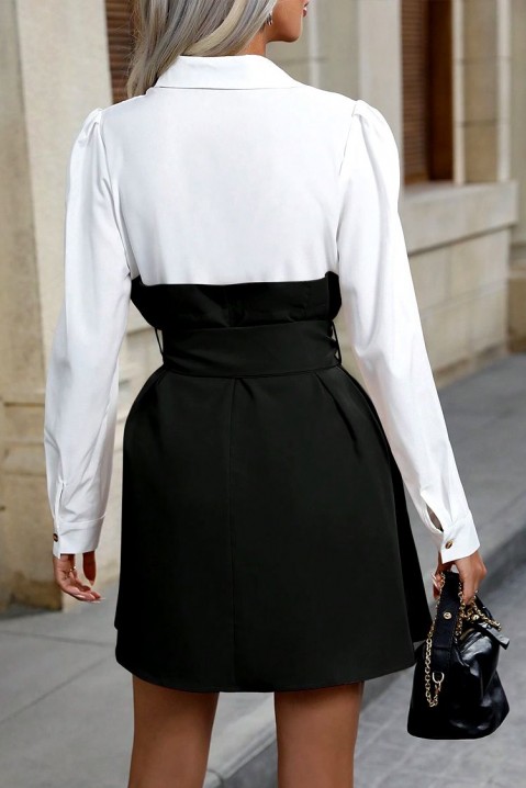 Фустан LUMENORA BLACK, Боја: црна и бела, IVET.MK - Твојата онлајн продавница