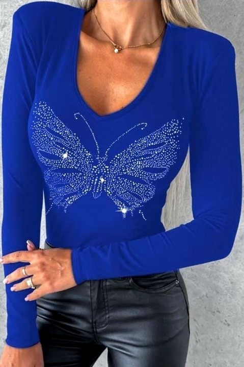 Женска блуза MARIESA BLUE, Боја: сина, IVET.MK - Твојата онлајн продавница