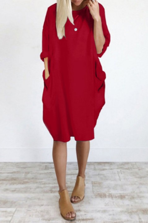 Фустан MODALA BORDO, Боја: бордо, IVET.MK - Твојата онлајн продавница