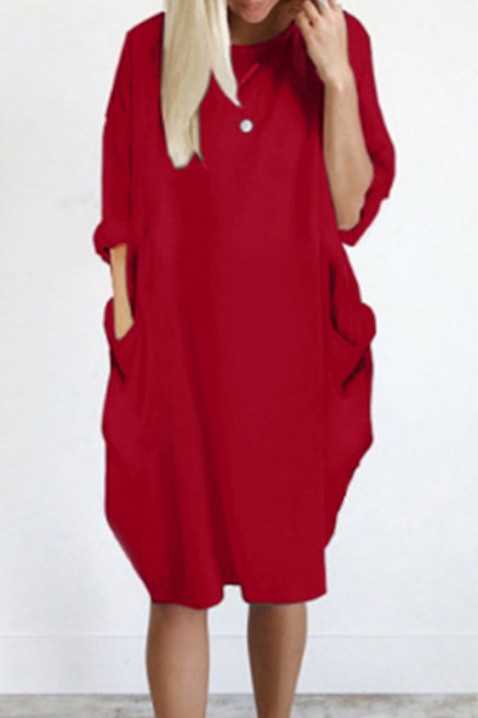 Фустан MODALA BORDO, Боја: бордо, IVET.MK - Твојата онлајн продавница