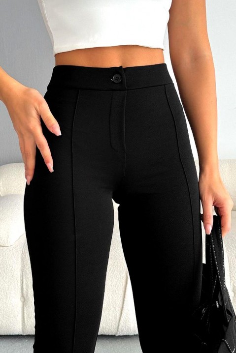 Панталони LEOTINA BLACK, Боја: црна, IVET.MK - Твојата онлајн продавница