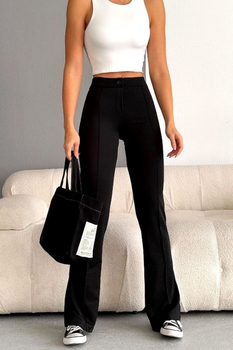 Панталони LEOTINA BLACK, Боја: црна, IVET.MK - Твојата онлајн продавница