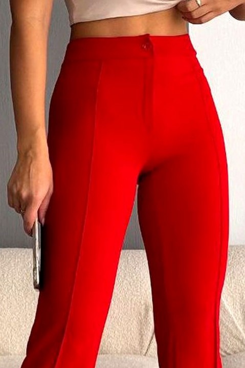 Панталони LEOTINA RED, Боја: црвена, IVET.MK - Твојата онлајн продавница