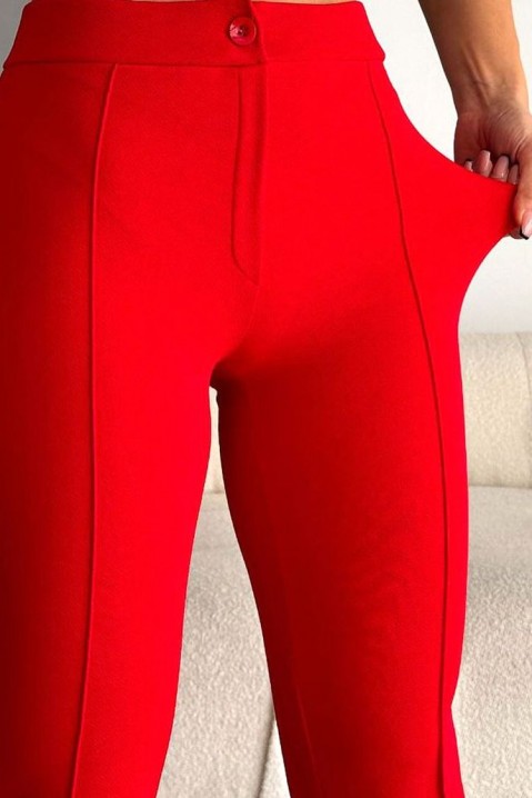 Панталони LEOTINA RED, Боја: црвена, IVET.MK - Твојата онлајн продавница