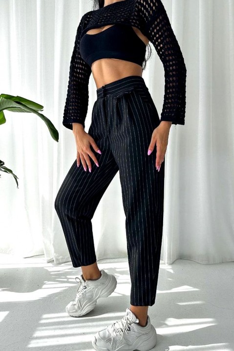 Панталони LOMISA BLACK, Боја: црна, IVET.MK - Твојата онлајн продавница