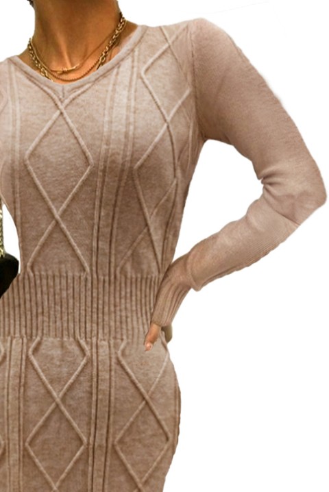 Фустан BEDERSA, Боја: беж, IVET.MK - Твојата онлајн продавница
