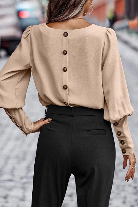 Женска блуза GLOSINA, Боја: беж, IVET.MK - Твојата онлајн продавница