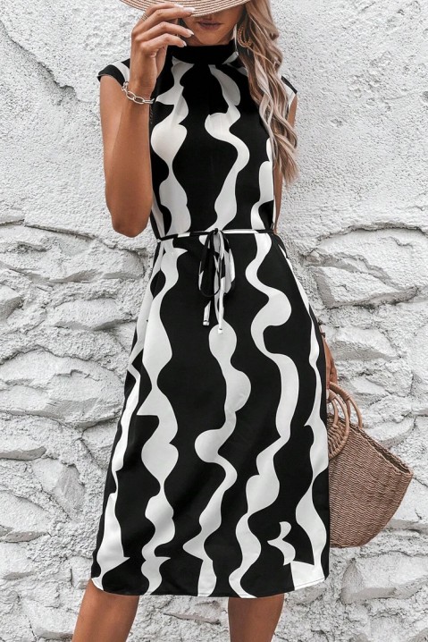 Фустан GODELDA, Боја: црна и бела, IVET.MK - Твојата онлајн продавница