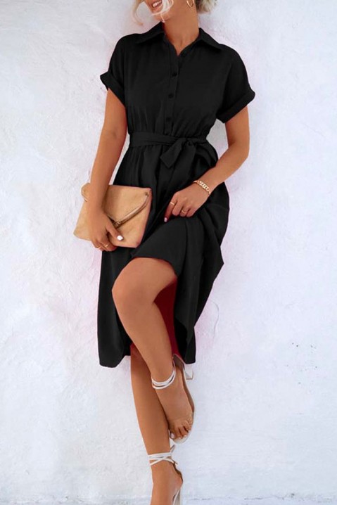 Фустан MELINTA BLACK, Боја: црна, IVET.MK - Твојата онлајн продавница