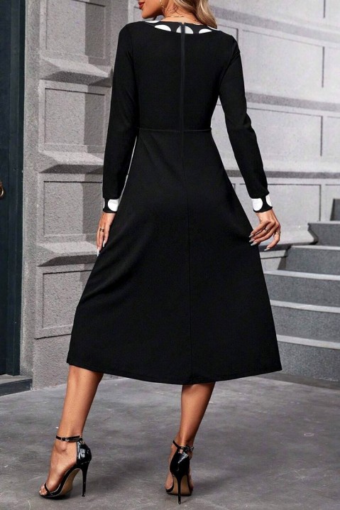 Фустан DOMENOLDA, Боја: црна и бела, IVET.MK - Твојата онлајн продавница