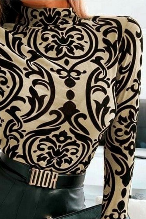 Женска блуза GANTENA, Боја: беж со црна, IVET.MK - Твојата онлајн продавница