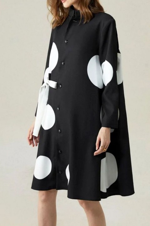 Фустан REGARHA, Боја: црна и бела, IVET.MK - Твојата онлајн продавница