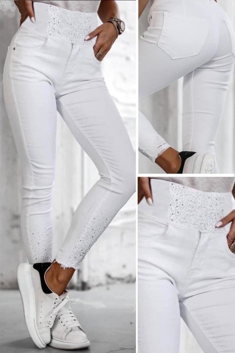 Фармерки BOLANSA WHITE, Боја: бела, IVET.MK - Твојата онлајн продавница