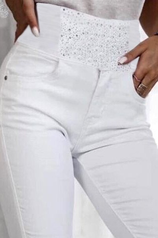 Фармерки BOLANSA WHITE, Боја: бела, IVET.MK - Твојата онлајн продавница