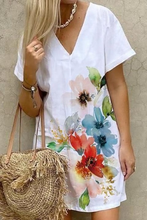 Фустан STREMOANA, Боја: бела, IVET.MK - Твојата онлајн продавница