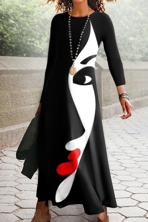 Фустан GERMONA, Боја: црна, IVET.MK - Твојата онлајн продавница