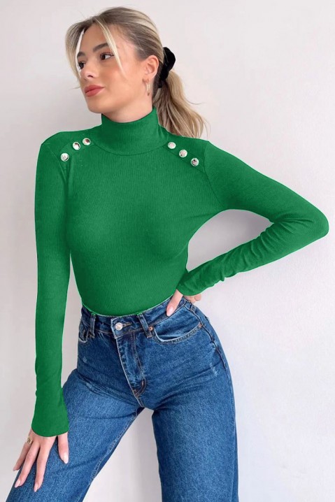 Женска блуза KOLSIETA GREEN, Боја: зелена, IVET.MK - Твојата онлајн продавница