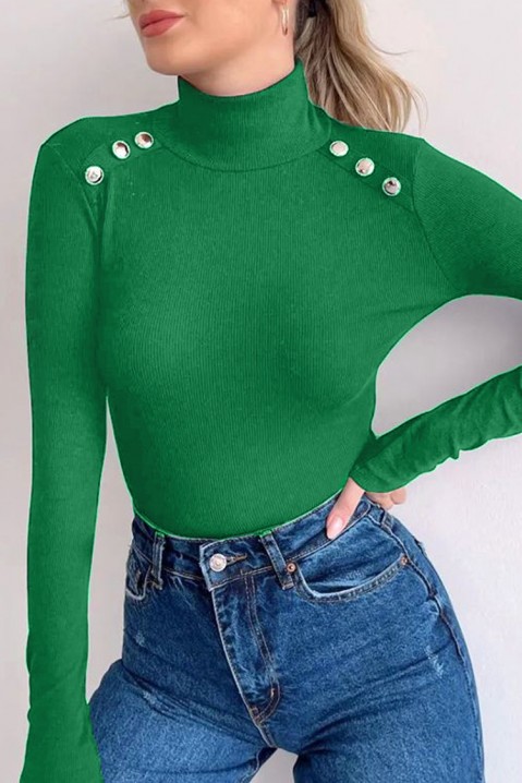 Женска блуза KOLSIETA GREEN, Боја: зелена, IVET.MK - Твојата онлајн продавница