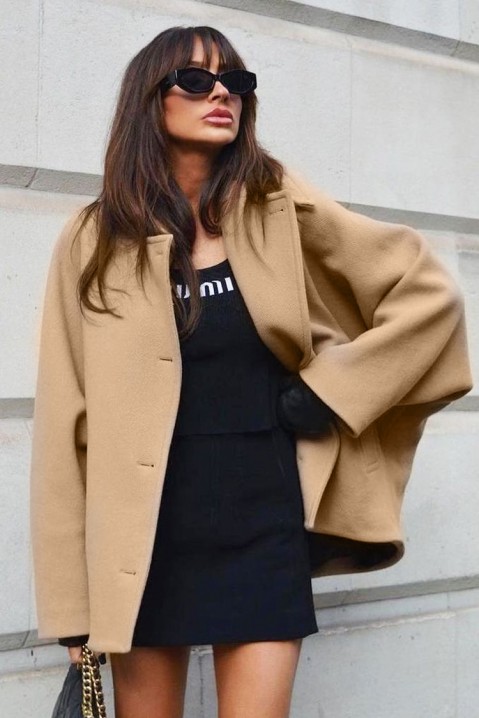Капут FREMIHA BEIGE, Боја: беж, IVET.MK - Твојата онлајн продавница
