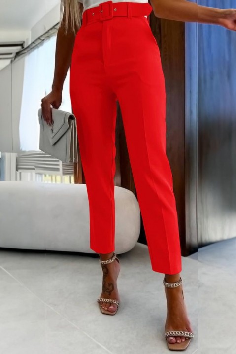 Панталони FLOSINA RED, Боја: црвена, IVET.MK - Твојата онлајн продавница