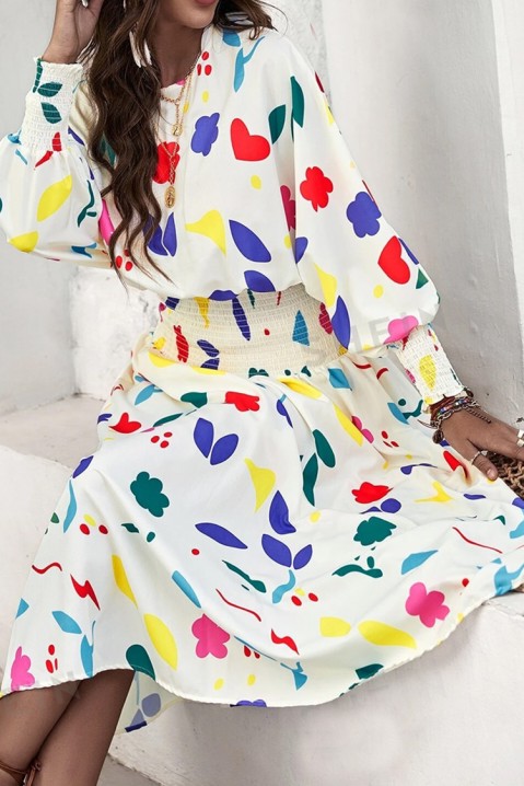 Фустан HERELDA WHITE, Боја: повеќебојна, IVET.MK - Твојата онлајн продавница