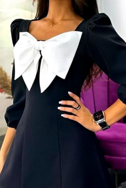 Фустан HOSILDA, Боја: црна и бела, IVET.MK - Твојата онлајн продавница