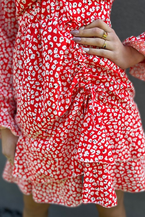 Фустан DOVELPA RED, Боја: црвена, IVET.MK - Твојата онлајн продавница
