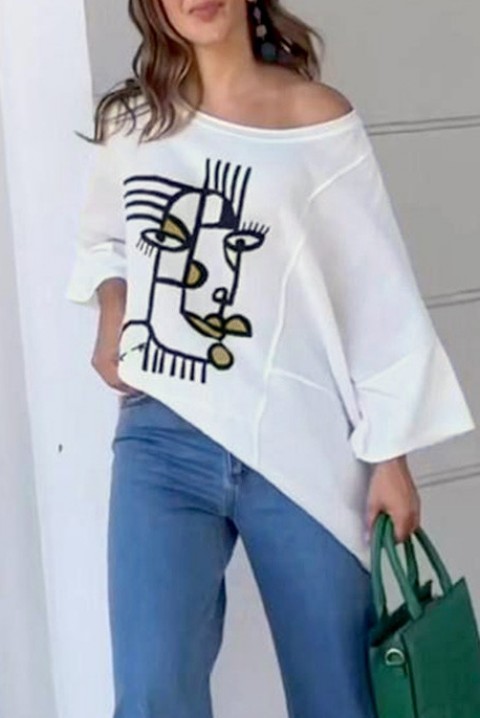 Женска блуза FARDOLSA, Боја: бела, IVET.MK - Твојата онлајн продавница