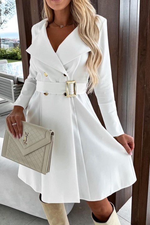 Фустан PEPTINA WHITE, Боја: бела, IVET.MK - Твојата онлајн продавница