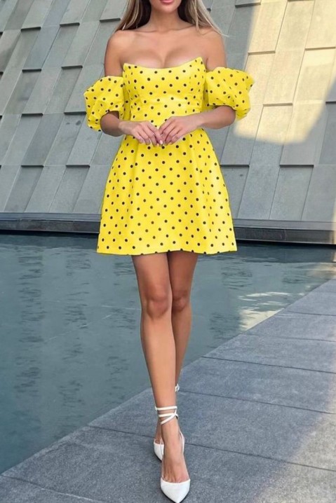 Фустан BOMBETA YELLOW, Боја: жолта, IVET.MK - Твојата онлајн продавница
