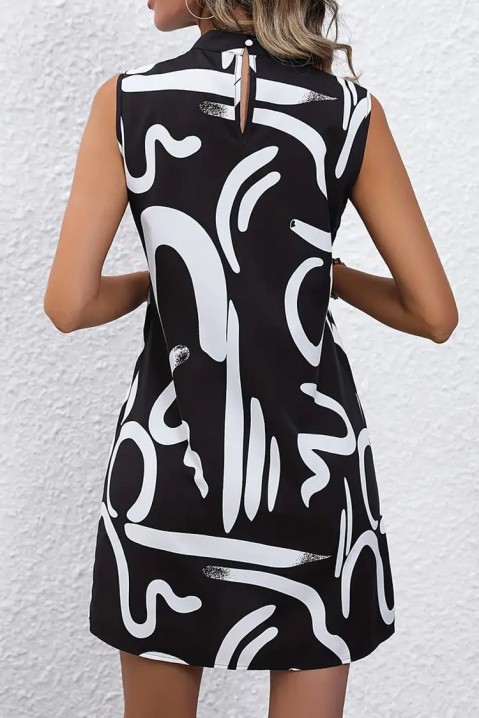 Фустан ANTELITA BLACK, Боја: црна со бела, IVET.MK - Твојата онлајн продавница
