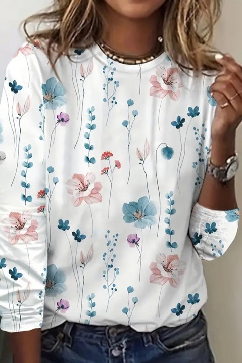 Женска блуза ASORMELDA WHITE, Боја: повеќебојна, IVET.MK - Твојата онлајн продавница