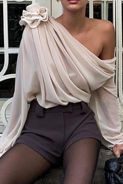 Женска блуза AMOLSINA BEIGE, Боја: беж, IVET.MK - Твојата онлајн продавница