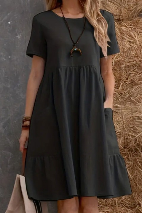 Фустан KOMERFA BLACK, Боја: црна, IVET.MK - Твојата онлајн продавница
